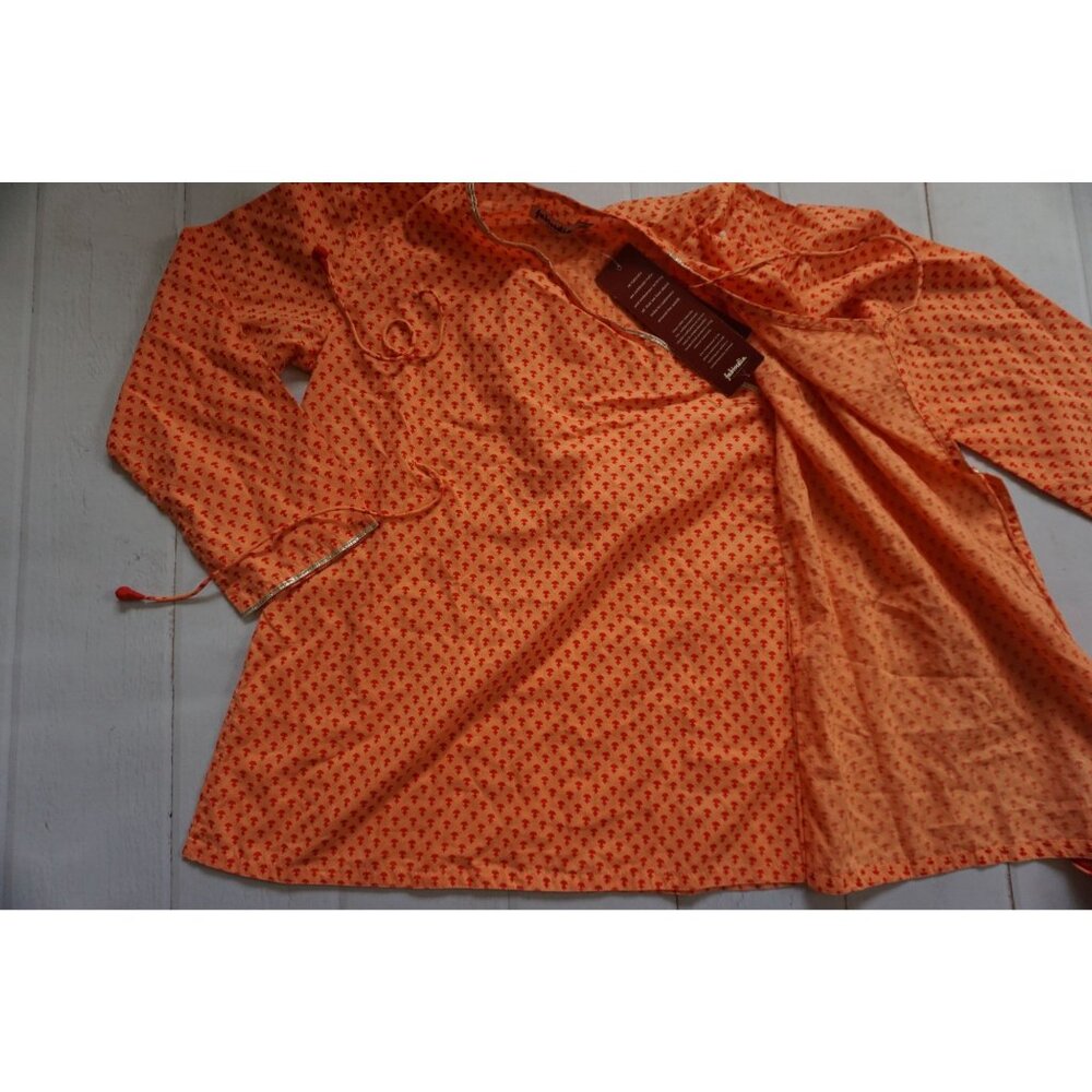 FabIndia Boys Orange/ Red Kurta Set – Size M, NWT - Picture 5 of 7
